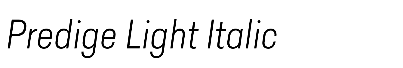 Predige Light Italic